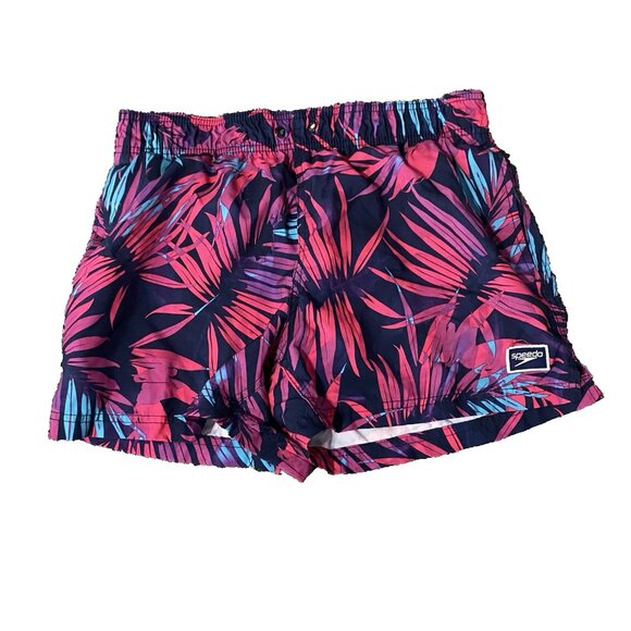 Speedo Trunks Men's S Tropical Swim Shorts Stretch Waist Pockets - Picture 1 of 3
